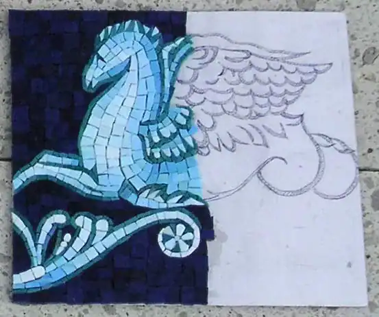 Bixenman sample mosaic legs | Mosaiclegs Art Studio