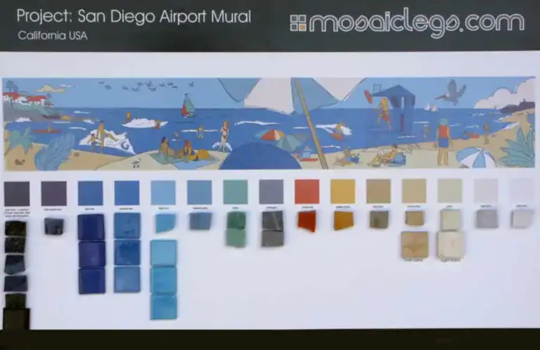 Mosaic Sample board by Mosiaclegs for Sabin Project