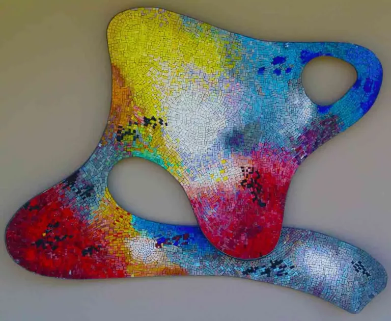 Abstract Mosaic Mural of Color Theory