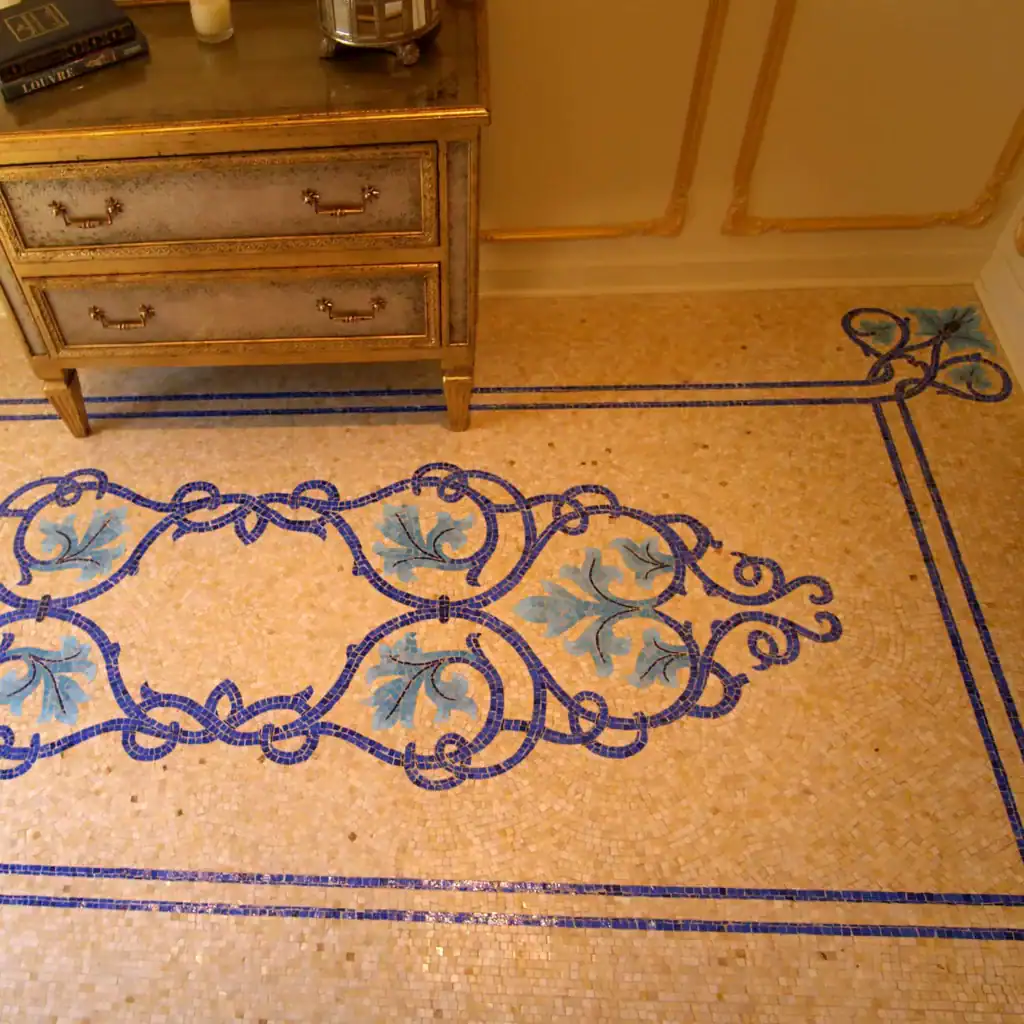Mosaic installation of Mosaic Rug Foyer