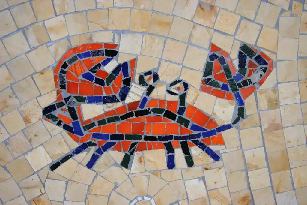 San Diego Airport Mosaic Mural crab walking