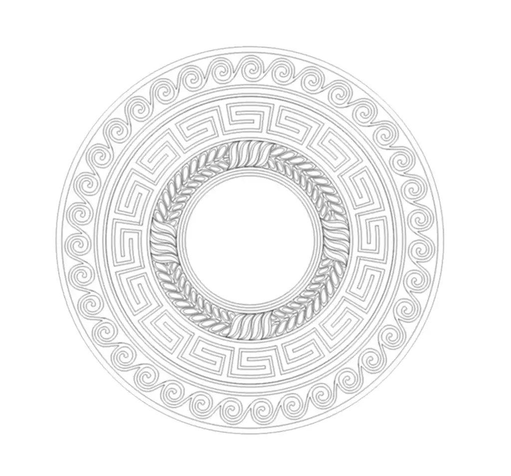 Logo of Mosaic Legs Art Studio featuring intricate circular design.