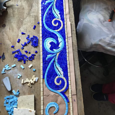 Mosaic Border under construction